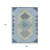 9' X 12' Denim Blue Gray And Brown Geometric Washable Indoor Outdoor Area Rug