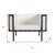 33" Black Metal Outdoor Arm Chair with Off White Cushion