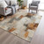 8' X 10' Ivory And Rust Abstract Washable Indoor Outdoor Area Rug