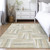 8' X 10' Ivory Beige And Gray Geometric Washable Indoor Outdoor Area Rug