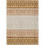 10' X 14' Orange Beige And Ivory Geometric Washable Indoor Outdoor Area Rug