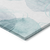 10' X 14' Teal and Ivory Abstract Washable Non Skid Indoor Outdoor Area Rug