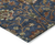 8' X 10' Navy Blue Brown And Red Floral Washable Indoor Outdoor Area Rug