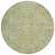 8' Sage Green And Brown Round Oriental Washable Indoor Outdoor Area Rug