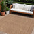 8' X 10' Copper And Beige Geometric Washable Indoor Outdoor Area Rug