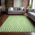 10' X 14' Lime Green and White Geometric Washable Non Skid Indoor Outdoor Area Rug