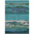 8' X 10' Teal Blue Abstract Washable Indoor Outdoor Area Rug Transitional Style - Teal Blue Color