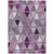 9' X 12' Merlot Purple And Lavender Geometric Washable Indoor Outdoor Area Rug