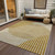 10' X 14' Gold And Beige Geometric Washable Indoor Outdoor Area Rug - 608219291358