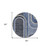 8' X 8' Blue and Black Round Abstract Washable Indoor Outdoor Area Rug