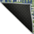 8' Navy Blue Green And Ivory Round Abstract Washable Indoor Outdoor Area Rug