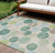 8' X 10' Teal Blue Green And Ivory Geometric Washable Indoor Outdoor Area Rug - Teal Blue, Green, Ivory