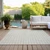 10' X 14' Ivory And Beige Geometric Washable Indoor Outdoor Area Rug Transitional Style - Ivory, Beige Color