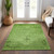 10' X 14' Green And Olive Green Oriental Washable Indoor Outdoor Area Rug
