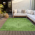 10' X 14' Green And Olive Green Oriental Washable Indoor Outdoor Area Rug - Green, Olive Green