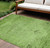 10' X 14' Green And Olive Green Oriental Washable Indoor Outdoor Area Rug - Green, Olive Green