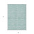 9' X 12' Turquoise Teal Blue And Gray Striped Washable Indoor Outdoor Area Rug