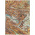 9' X 12' Khaki Brown And Blue Abstract Washable Indoor Outdoor Area Rug