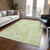 10' X 14' Green And Ivory Paisley Washable Indoor Outdoor Area Rug
