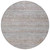 8' Linen And Gray Round Striped Washable Indoor Outdoor Area Rug