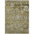 10' X 14' Brown Green And Gray Floral Washable Indoor Outdoor Area Rug