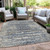 8' X 10' Blue And Beige Moroccan Washable Indoor Outdoor Area Rug