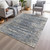 8' X 10' Blue And Beige Moroccan Washable Indoor Outdoor Area Rug