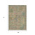 8' X 10' Green Teal Blue And Mauve Floral Medallion Washable Indoor Outdoor Area Rug