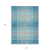 8' X 10' Teal Blue Gray And Brown Plaid Washable Indoor Outdoor Area Rug