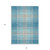 8' X 10' Teal Blue Gray And Brown Plaid Washable Indoor Outdoor Area Rug