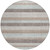 8' Taupe And Ivory Round Striped Washable Indoor Outdoor Area Rug - 880016810783