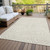10' X 14' Beige And Linen Abstract Washable Indoor Outdoor Area Rug