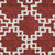 8' X 10' Brick Red And Ivory Geometric Washable Indoor Outdoor Area Rug