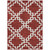 8' X 10' Brick Red And Ivory Geometric Washable Indoor Outdoor Area Rug