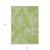 9' X 12' Lime Green And Ivory Floral Washable Indoor Outdoor Area Rug