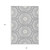 8' X 10' Silver Ivory And Gray Floral Medallion Washable Indoor Outdoor Area Rug