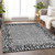 8' X 10' Gray Animal Print Washable Indoor Outdoor Area Rug