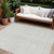 8' X 10' Silver And Gray Geometric Washable Indoor Outdoor Area Rug