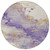 8' Purple And Gold Round Abstract Washable Indoor Outdoor Area Rug - Purple, Gold