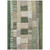 8' X 10' Olive Green Beige And Ivory Geometric Washable Indoor Outdoor Area Rug