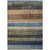 9' X 12' Blue And Brown Striped Washable Indoor Outdoor Area Rug