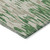 8' X 10' Green And Gray Striped Washable Indoor Outdoor Area Rug - Green, Gray