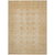 9' X 12' Beige And Rust Floral Medallion Washable Indoor Outdoor Area Rug