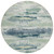 8' Mint Green Ivory And Denim Blue Round Abstract Washable Indoor Outdoor Area Rug