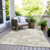 9' X 12' Beige And Ivory Abstract Washable Indoor Outdoor Area Rug - 608219145187