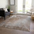 8' X 10' Brown and Off White Abstract Washable Non Skid Indoor Outdoor Area Rug