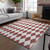 10' X 14' Burgundy Geometric Washable Indoor Outdoor Area Rug