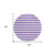 8' Round Purple and White Round Striped Washable Non Skid Indoor Outdoor Area Rug