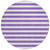 8' Round Purple and White Round Striped Washable Non Skid Indoor Outdoor Area Rug