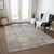 9' X 12' Beige Taupe And Brown Patchwork Washable Indoor Outdoor Area Rug
